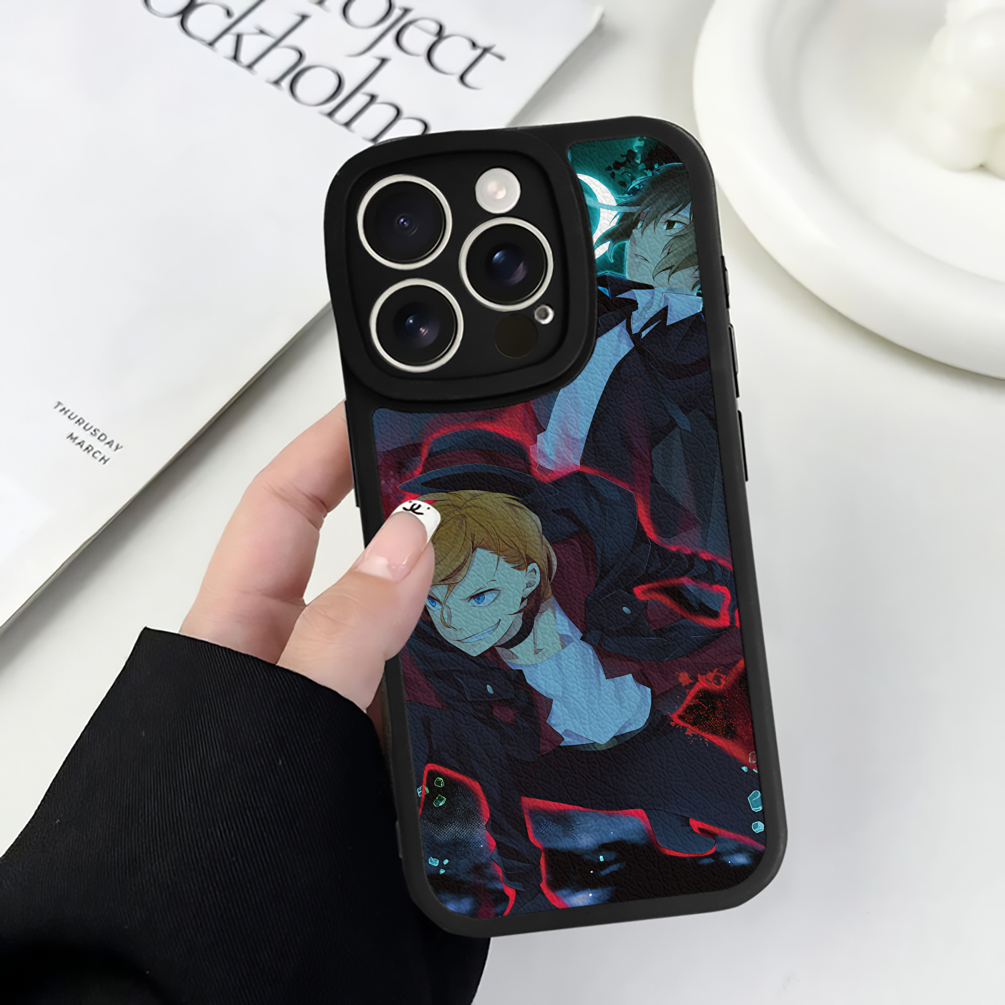 （画像用） 文豪ストレイドッグス Bungo Stray Dogs 【iPhone 16シリーズ対応】シリコンスマホケース（レザー調） 材質：シリコン